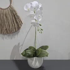 Kit 6 Orquídea Artificial Branca Arranjo Flores 3d Atacado Foto mini 4