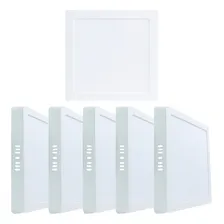 Kit 6 Painel Plafon 25w Led Quadrado Sobrepor 25w Estrutura Branco-frio Foto  mini 1