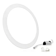 Kit 6 Painel Plafon Led Embutir 18w Redondo Bivolt Luz Forte Estrutura Branco Quente 110v/220v Foto mini 4
