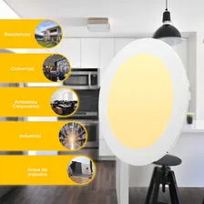 Kit 6 Painel Plafon Super Led 3w Luminario Embutir Redondo Bivolt Branco Quente Lumi 1ª Linha Foto mini  2