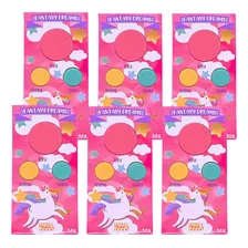 Kit 6 Paletas Sombra E Blush Infantil Linha Unic贸rnio Safira Foto mini 1