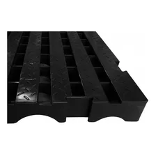 Kit 6 Palete Pallet Piso Estrado Plástico Modular Resistente Cor Preto Foto mini 4