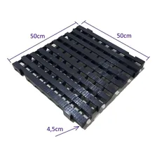 Kit 6 Palete Pallet Piso Estrado Plástico Modular Resistente Cor Preto Foto mini 2