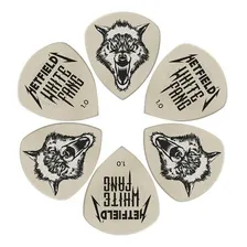 Kit 6 Palhetas Dunlop James Hetfield White 1.0mm Cor Branco Foto mini  2