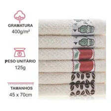 Kit 6 Pano De Copa Prato Atoalhado Felpudo Gourmet Foto mini 4