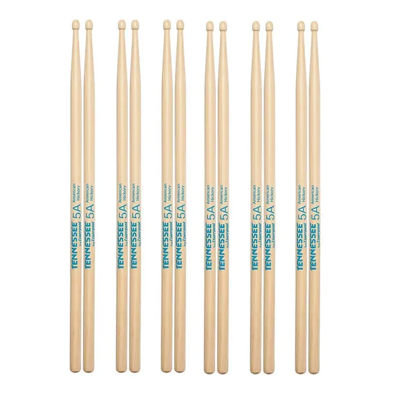 Kit 6 Pares Baqueta Liverpool Tennessee Hickory Tnhy 5am Foto 1