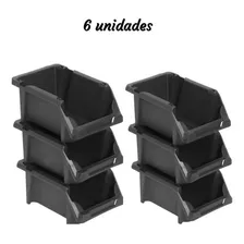 Kit 6 Pcs Gaveteiro Plástico Número 3 Preto Pequeno Vonder Foto mini  2