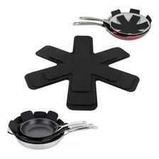 Kit 6 Pçs Protetor Panela Anti Risco Empilhar Guardar Feltro Cor Preto Foto  mini 1