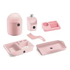 Kit 6 Peças Cozinha Com Lixeira Escorredor Louças Bandeja Uz Foto mini 1