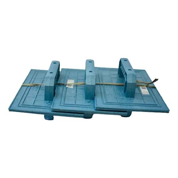 Kit 6 Peças Desempenadeira 18x30 Corrugada Azul Skillo Foto 1