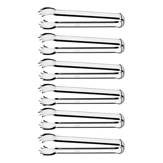 Kit 6 Pegadores Para Carne Restaurante Buffet Inox Pinça Chu Foto 1