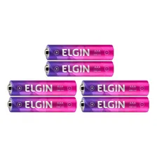 Kit 6 Pilha Recarregável Elgin Aaa 1000mah Palito Cilíndrica Foto  mini 1