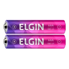 Kit 6 Pilha Recarregável Elgin Aaa 1000mah Palito Cilíndrica Foto mini  3