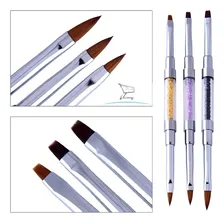 Kit 6 Pincel Colorido Gel Porcelana Manicure Profissional Foto mini 1