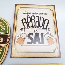 Kit 6 Placas Decorativas Frases Engraçadas De Boteco - Bar Foto mini 2