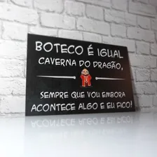 Kit 6 Placas Decorativas Frases Engraçadas De Boteco - Bar Foto mini 3