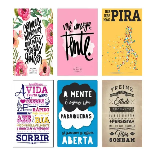 Kit 6 Placas Decorativas Motivacionais Mdf Foto 1