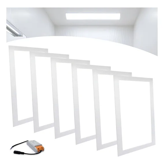 Kit 6 Plafon Painel Led Embutir 30x60 36w Luz Frio Cor Branco frio 110V/220V Foto 1