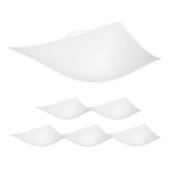 Kit 6 Plafon Solari Quadrado Branco Taschibra 28cm 2x E27 Foto 1
