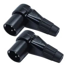 Kit 6 Plug Conector Xlr Canon 90 Graus Cachimbo Em L Foto mini 1