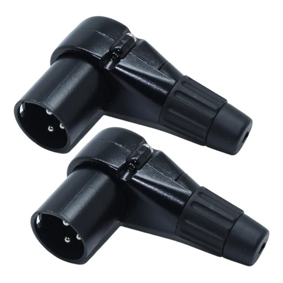 Kit 6 Plug Conector Xlr Canon 90 Graus Cachimbo Em L Foto 1