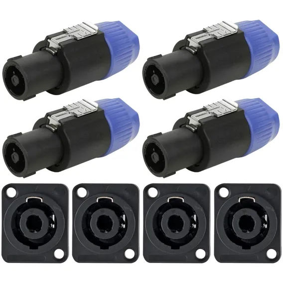 Kit 6 Plug Speakon Fêmea Painel + 6 Plug Speakon Macho Foto 1