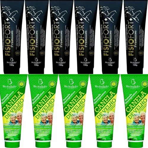 Kit 6 Pomada Fisiofort Premium 150g 5 Pomada Canela De Velho Foto 1