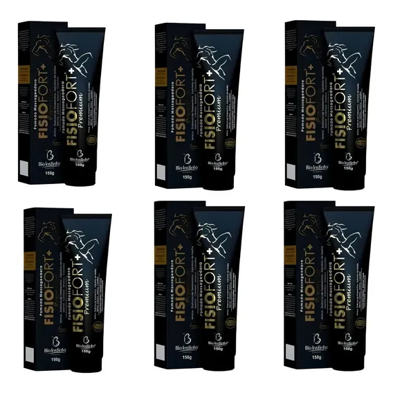 Kit 6 Pomada Massageadora Fisiofort + Premium Bio Instinto Foto 1
