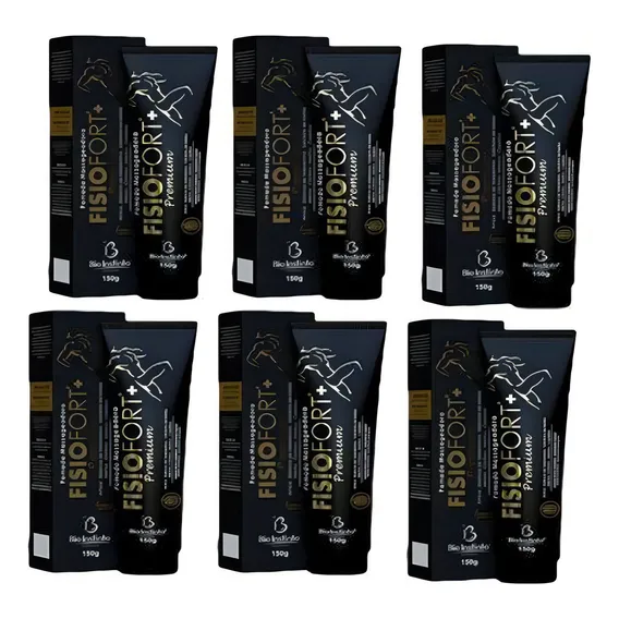 Kit 6 Pomadas Massageadora Fisiofort Bio Instinto 150g Foto 1