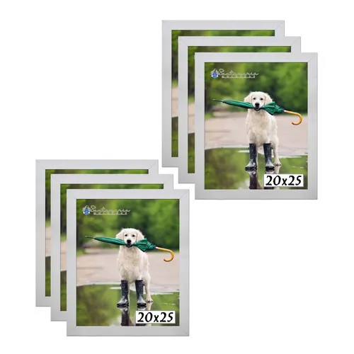 Kit 6 Porta Retrato Molduras 20x25 Branco Liso Foto 1