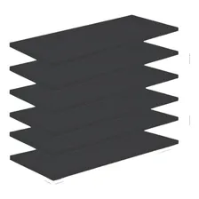 Kit 6 Prateleiras Nicho Mdf Preto 50x15 - 15mm Foto mini 1