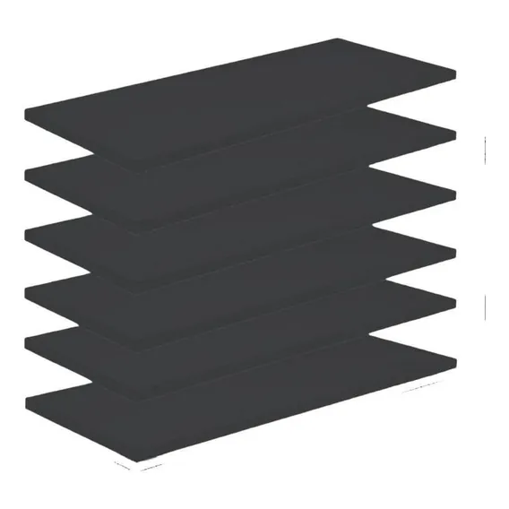 Kit 6 Prateleiras Nicho Mdf Preto 50x15 - 15mm Foto 1