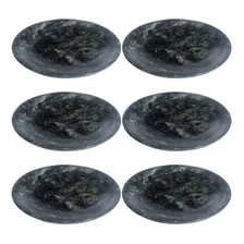 Kit 6 Pratos Rasos De Pedra Sabão 18 Cm Foto mini 1