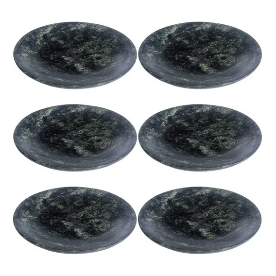 Kit 6 Pratos Rasos De Pedra Sabão 18 Cm Foto 1