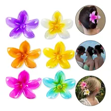 Kit 6 Presilhas Grande Flor Do Havaí Cabelos Prendedor Praia Foto mini 1