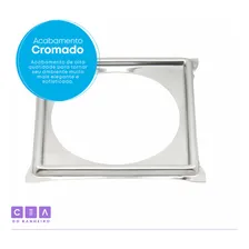 Kit 6 Ralo Click Inteligente Em Inox 10x10 Cm + 06 Porta Ralo Inox Foto mini  3
