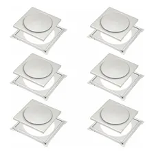 Kit 6 Ralo Click Inteligente Em Inox 10x10 Cm + 06 Porta Ralo Inox Foto  mini 1