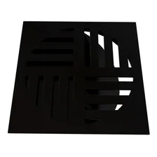 Kit 6 Ralo Grelha Quadrada Com Fecho Automático Preto 10cm Foto mini 2