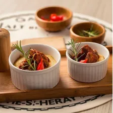 Kit 6 Ramekin Porcelana Ramequim 150  Forno Branco Liso Foto mini  2