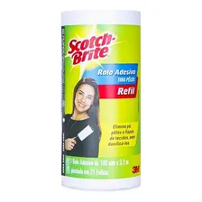 Kit 6 Refil P Tira Pelo Rolo Adesivo Scotch Brite 100x3,1 3m Cor Branco Foto  mini 1