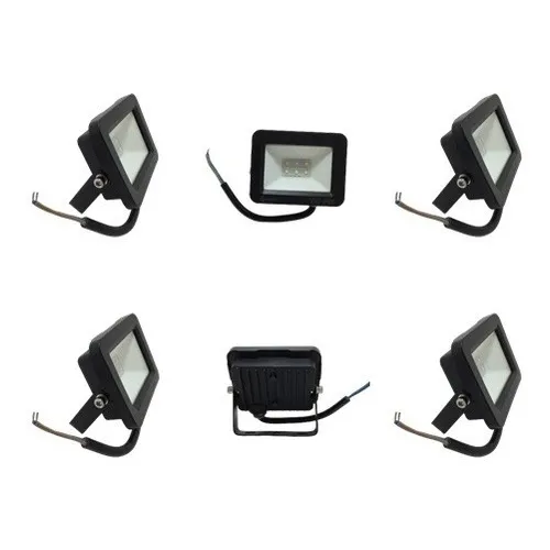 Kit 6 Refletor Holofote Led 10w Ip66 Branco Frio - Bivolt Foto 1