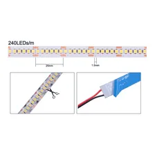 Kit 6 Rolo De 5m Fita Ultra Led 2835 240 Smd/m 12v Ip20 Super Brilho Luz Branco Frio Lumi 1ª Linha Foto mini 4