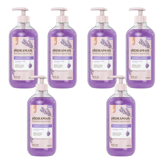 Kit 6 Sabonete Lavanda Equilibrio E Calma 500  Hidramais Foto 1