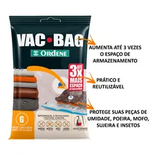 Kit 6 Saco A Vacuo Grande 55x90cm Vac Bag Protetor Ordene Foto mini 4