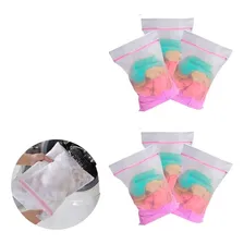Kit 6 Saquinhos De Lavar Roupas Delicadas Lingerie 40x50cm Foto mini 1