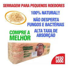 Kit 6 Serragem Prensada 800g Forração Hamster Gerbil Coelho Foto mini 4