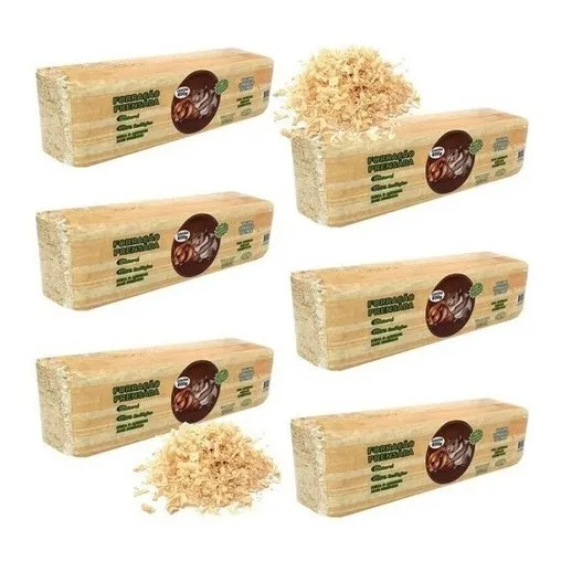 Kit 6 Serragem Prensada 800g Forração Hamster Gerbil Coelho Foto 1