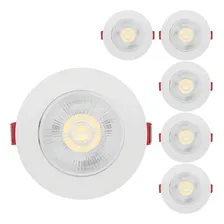 Kit 6 Spot Led 5w Dicroica Direcionavel Redondo Frio Cor Branco frio 110V/220V Foto  mini 1