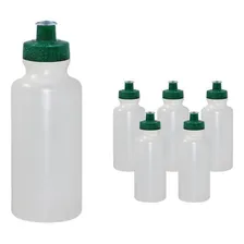 Kit 6 Squeezes 550ml Tampa Fibra Madeira Verde Foto mini 1