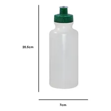 Kit 6 Squeezes 550ml Tampa Fibra Madeira Verde Foto mini 2